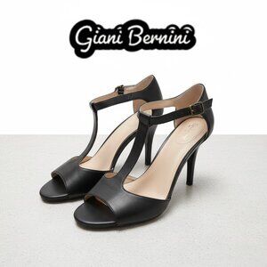 GIANI BERNINI CLARAA DRESS SANDALS Black Leather 9.5M